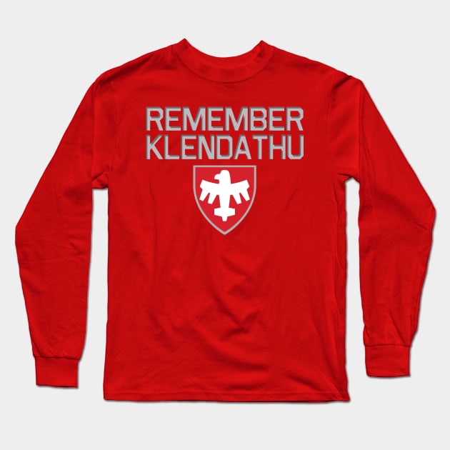 Starship Troopers Remember Klendathu Long Sleeve T-Shirt by PopCultureShirts